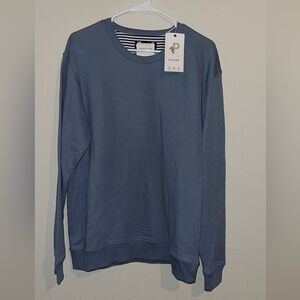 Denim & Flower Blue Crewneck by Ricky Singh